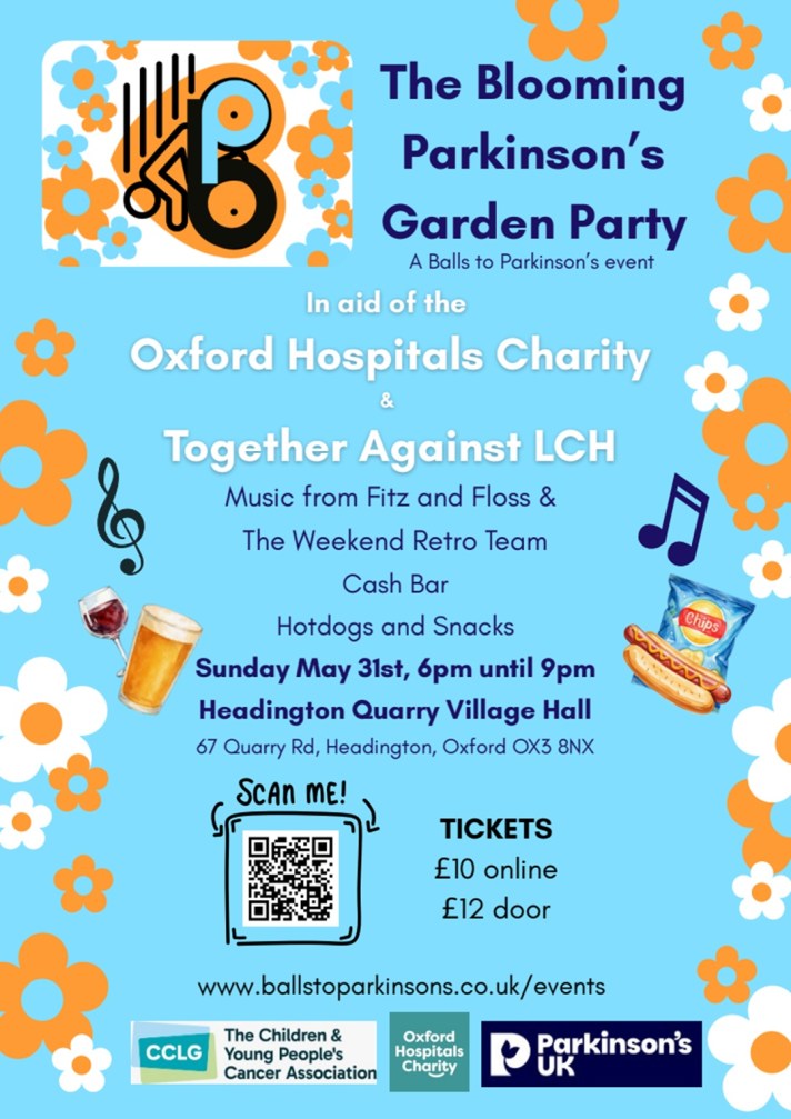 The Blooming Parkinson's Garden Party, details of the event
